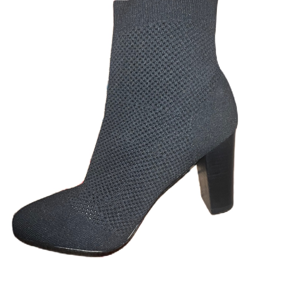 MIA | Black Knit Heeled Boots Size 10M